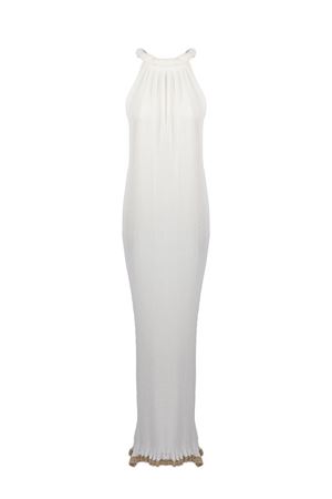 Abito lungo in maglia a coste bianco ALBERTA FERRETTI | A048901032002